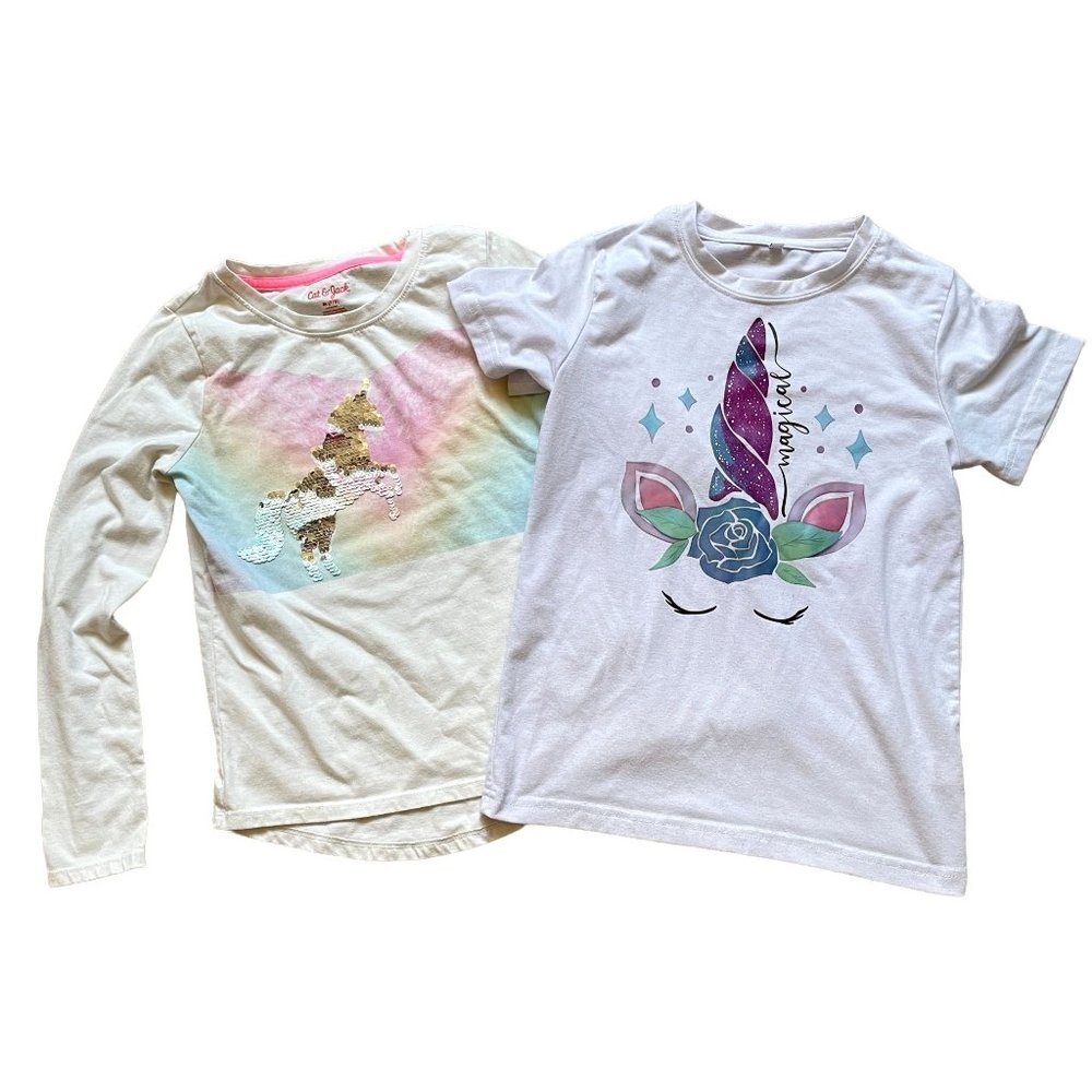 Unicorn Shirts - set of 2 - T-Shirt & Long Sleeve Shirt - M